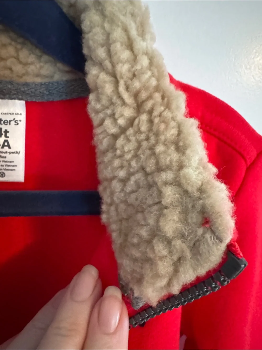 Carter's Red Sherpa-Lined Quarter-Zip Pullover - Kids